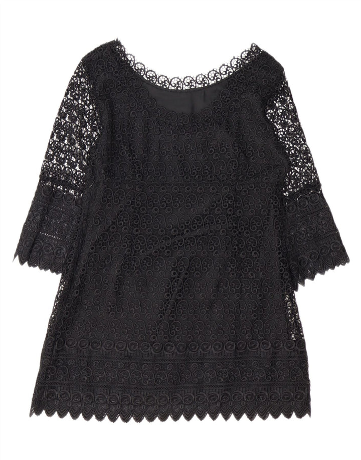 PRINCIPLES Vestido feminino pequeno com bainha de manga 3/4 Reino Unido 14 médio preto