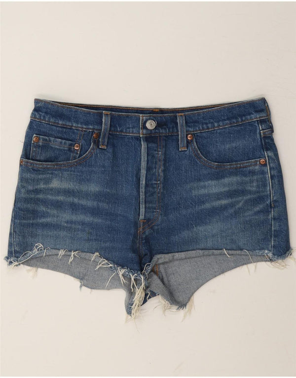 Shorts jeans feminino Levi's 501 W29 pequeno azul algodão