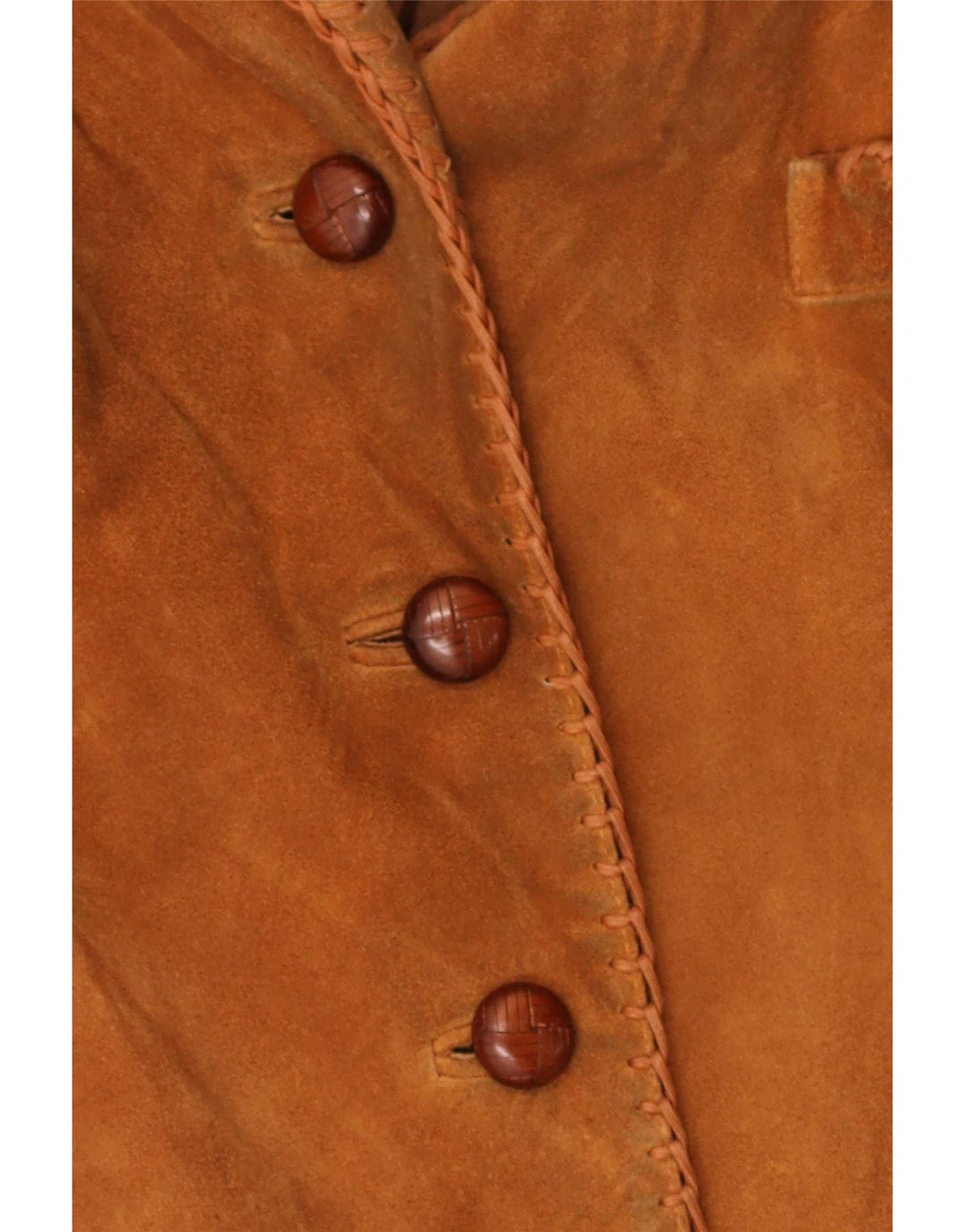 Sobretudo de camurça vintage feminino EU 44 XL couro bege