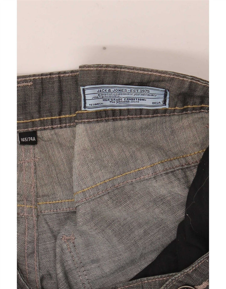 Jeans retos masculinos Jack & Jones desgastados W30 L29 cinza