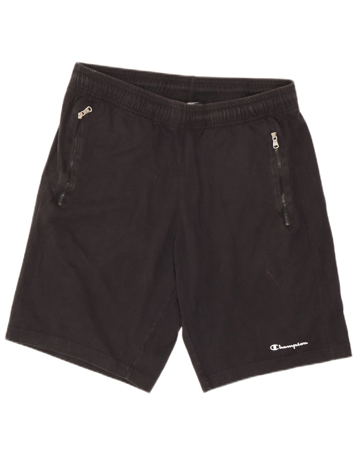 Shorts esportivos masculinos Champion grande algodão preto