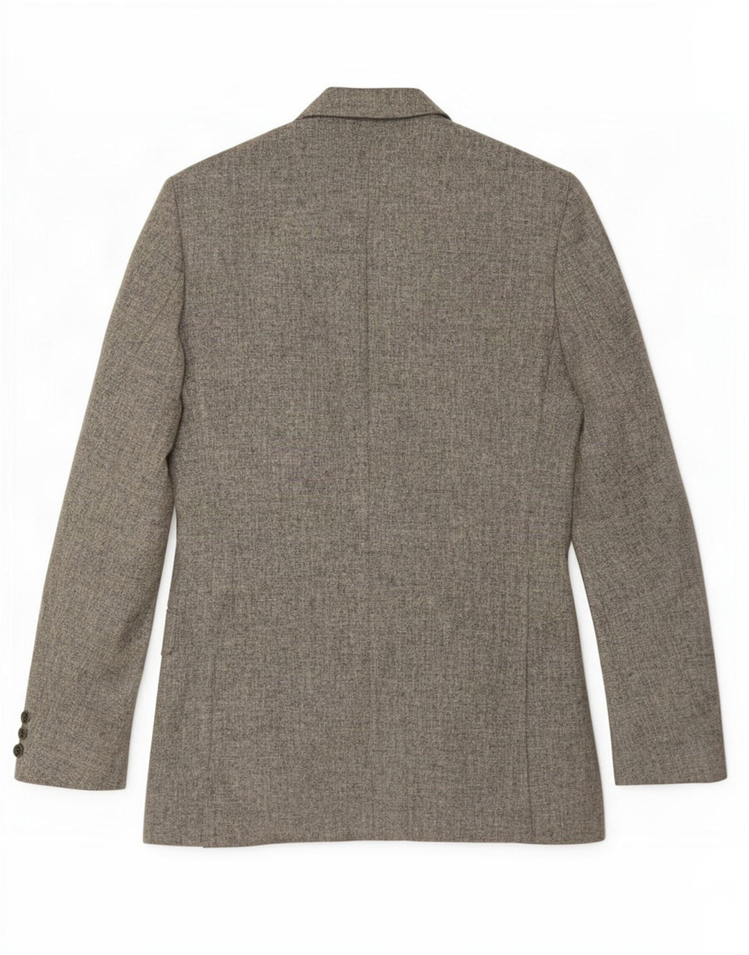 Jaqueta blazer masculina de 2 botões Wellington Reino Unido 38 lã manchada cinza médio
