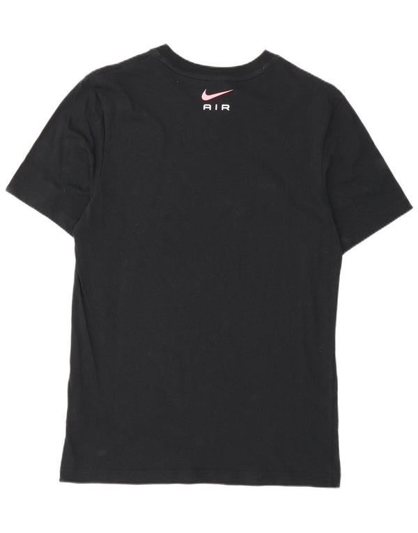 Camiseta Nike masculina gráfica top pequeno algodão preto