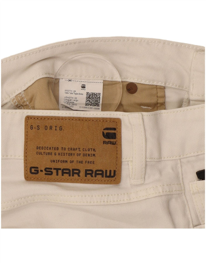 Jeans slim feminino G-STAR W29 L29 algodão branco