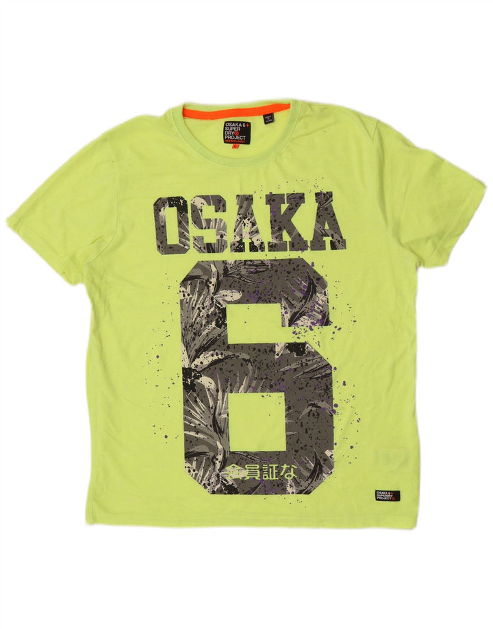Camiseta masculina Superdry Osaka Graphic Top 2XL poliéster verde