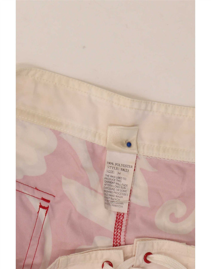 Shorts de natação masculino Sundek grande poliéster floral vermelho
