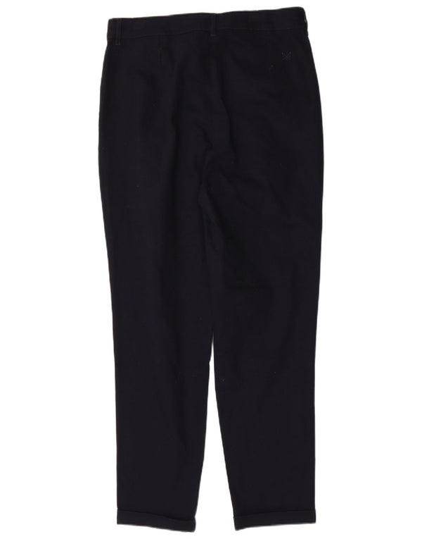 Calça Chino Reta Feminina Crew Clothing UK 14 Grande W32 L29 Azul Marinho