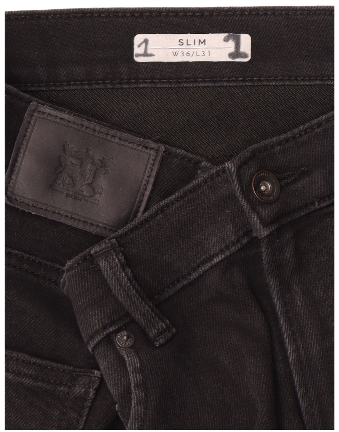 Calça jeans masculina Marks & Spencer W36 L31 preta
