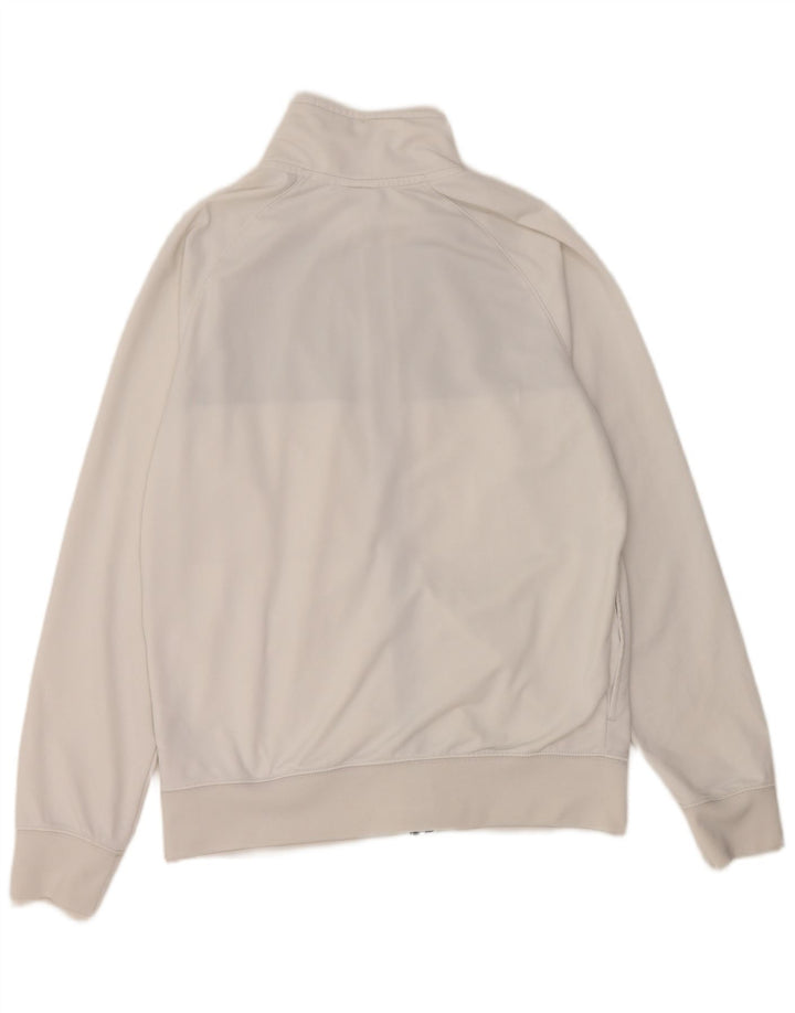 NIKE Mens Graphic Tracksuit Top Jacket Médio Branco Colourblock Poliéster
