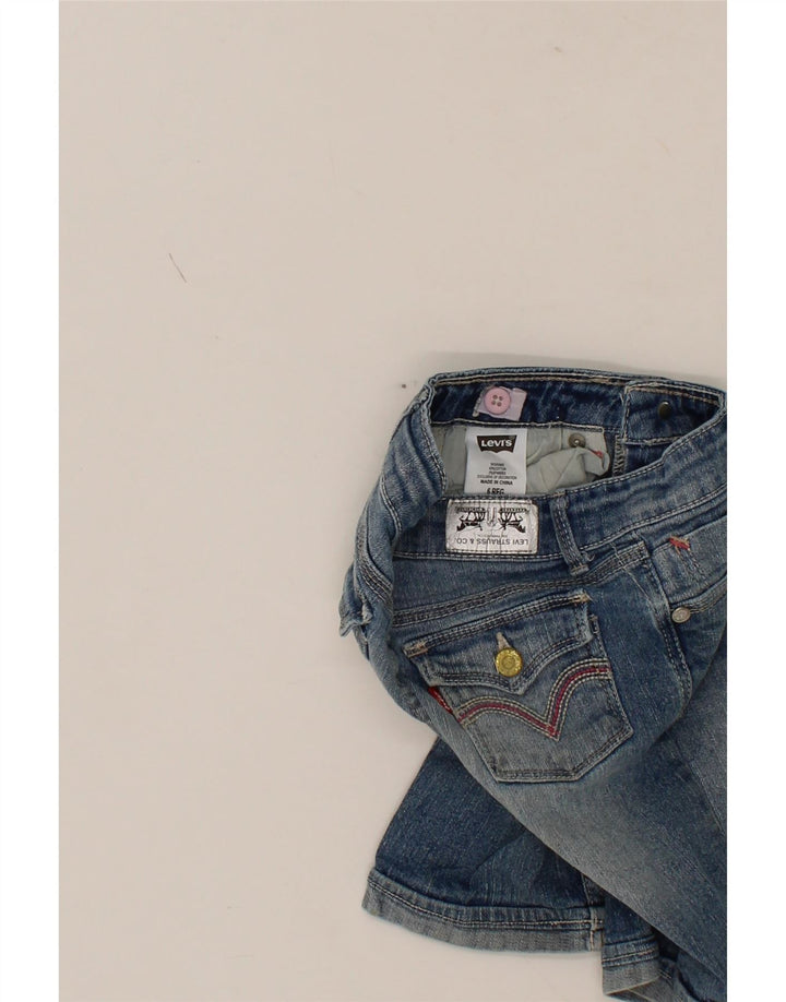 LEVI'S Girls Denim Bermuda Shorts 5-6 Years W22 Blue Ramie Vintage Levi's and Second-Hand Levi's from Messina Hembry 