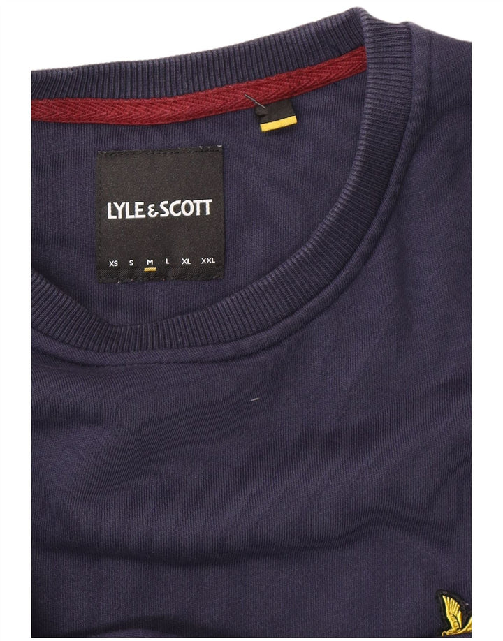 LYLE & SCOTT moletom masculino jumper médio azul marinho