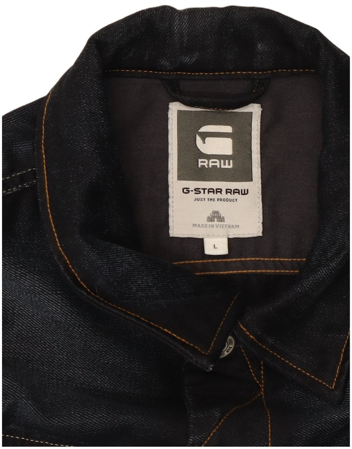 Jaqueta jeans masculina G-Star UK 40 grande azul marinho