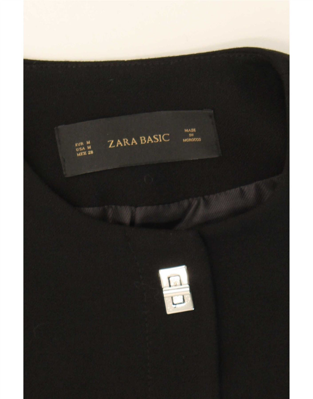Jaqueta blazer feminina Zara com 1 botão Reino Unido 12 médio preto