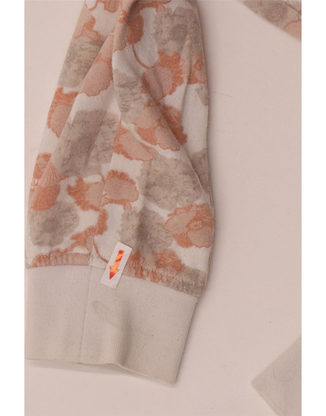 Vans feminino gráfico oversized moletom jumper UK 14 médio branco floral