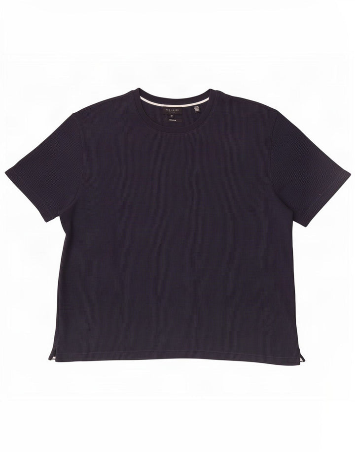 Camiseta masculina Ted Baker de ajuste regular tamanho superior 5 XL azul marinho algodão