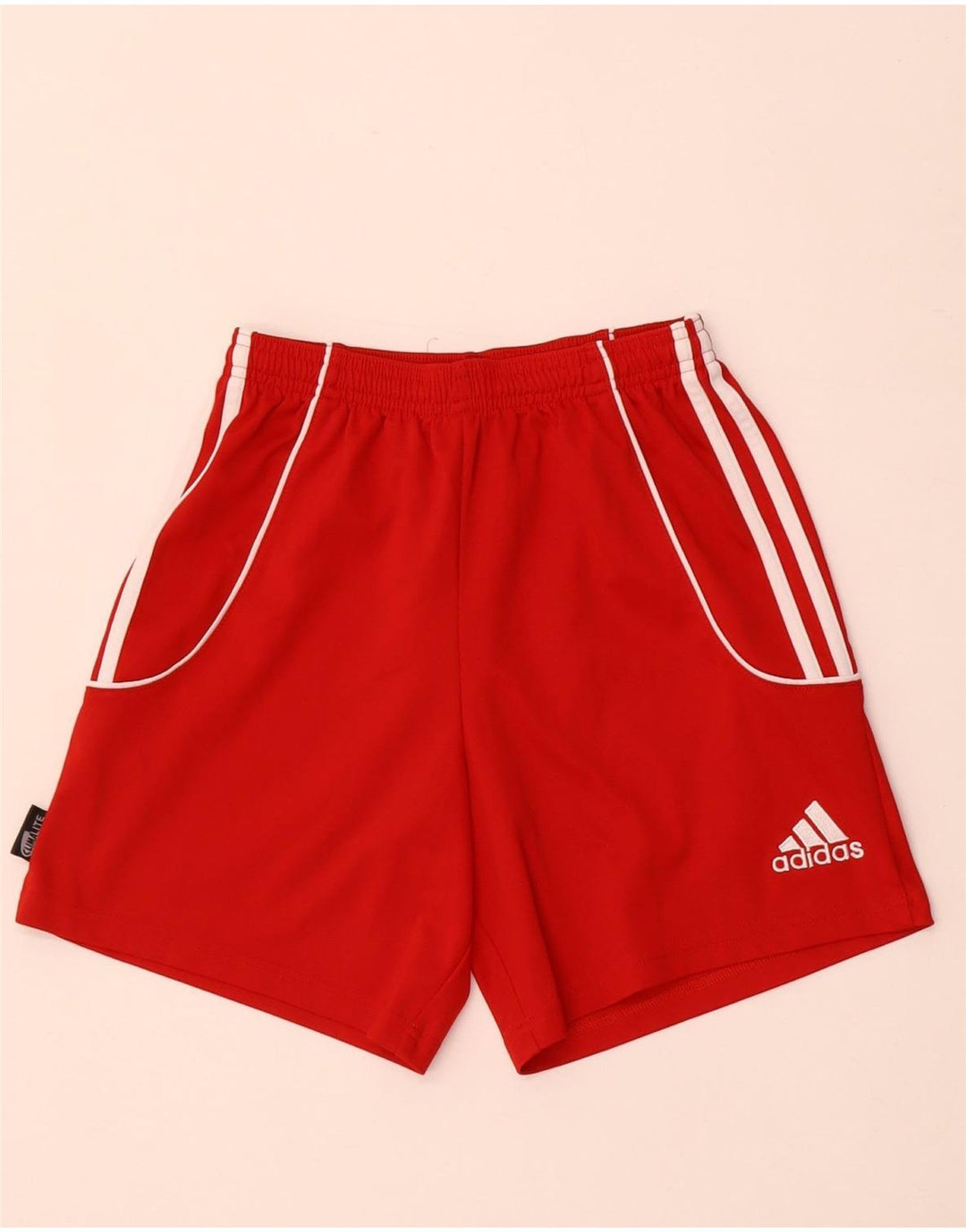 Shorts esportivos Adidas Boys Climalite 9-10 anos XS vermelho poliéster