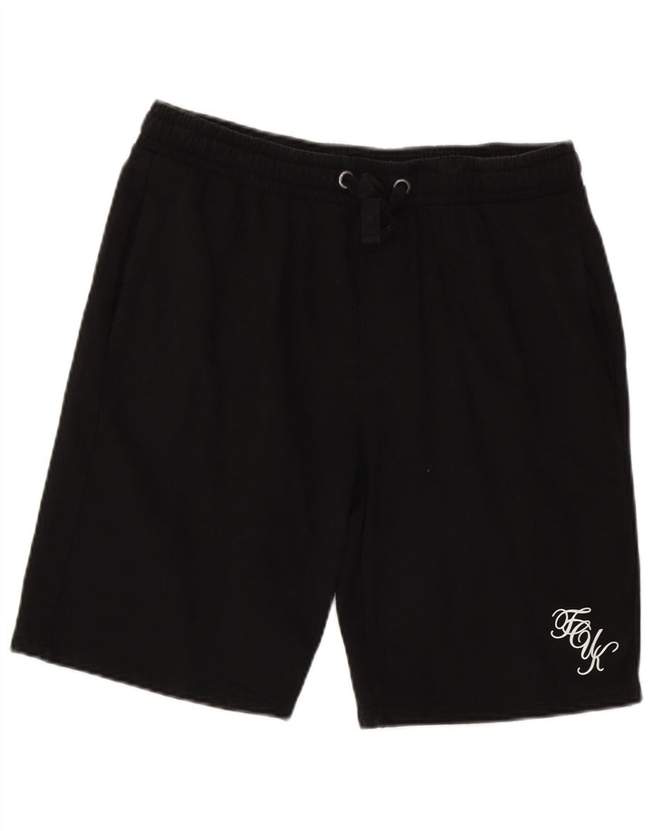 Shorts esportivos masculinos French Connection XL algodão preto