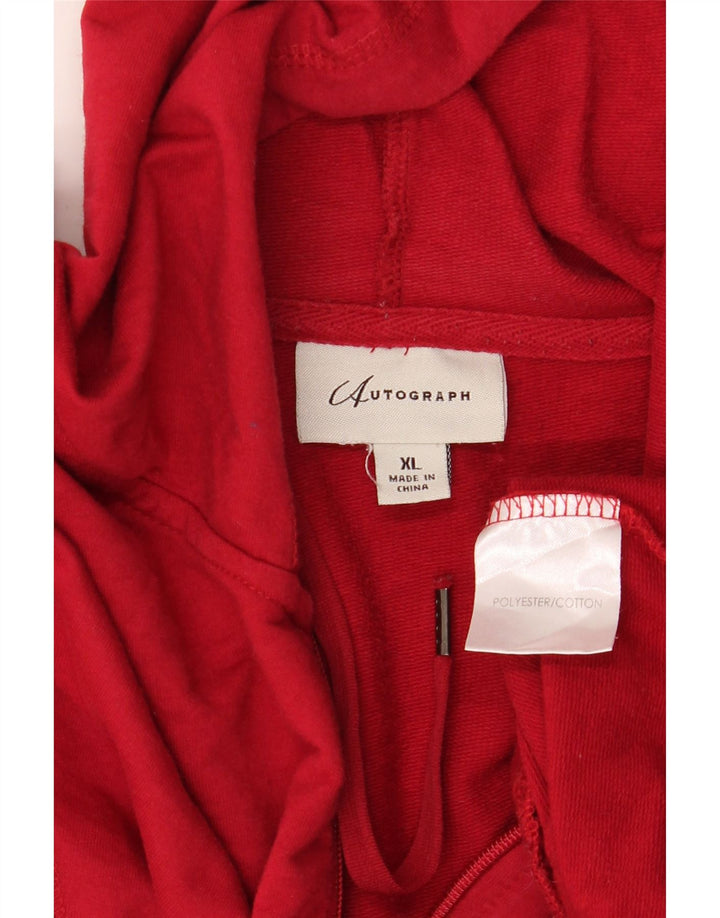 Suéter masculino Marks & Spencer Autograph Zip com capuz XL poliéster vermelho