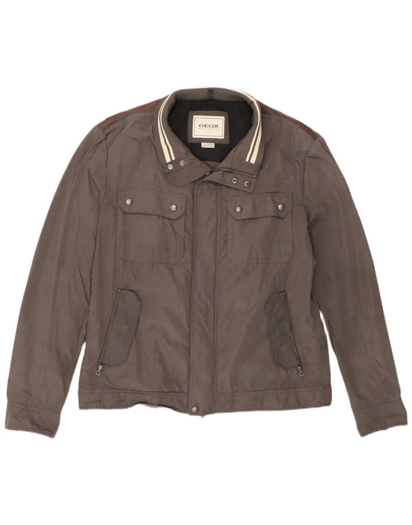 Jaqueta bomber masculina Geox UK 46 3XL poliéster cinza