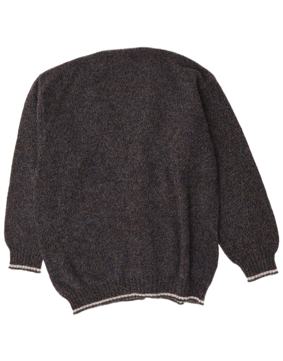 Suéter Cardigan Masculino Vintage IT 54 XL Lã Cinza