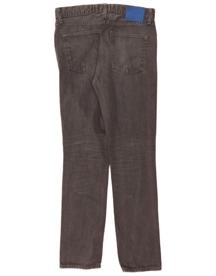 Adidas Mens Slim Jeans W34 L34 Cinza Algodão