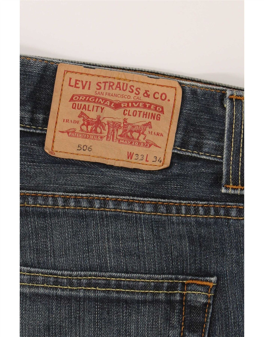 Calça jeans masculina Levi's 506 Standard Fit Straight W33 L31 Azul