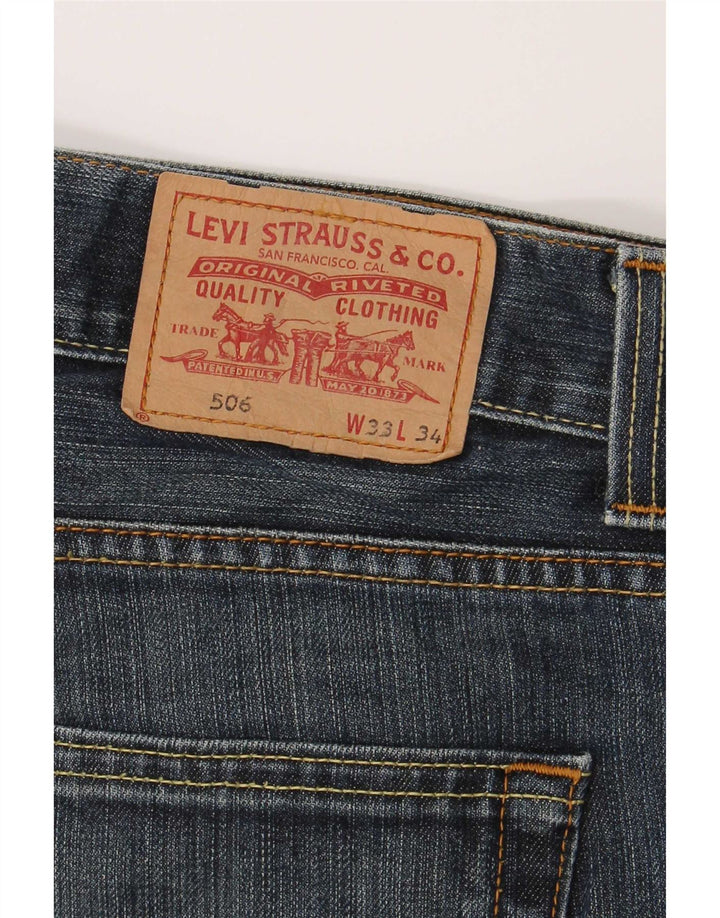 Calça jeans masculina Levi's 506 Standard Fit Straight W33 L31 Azul