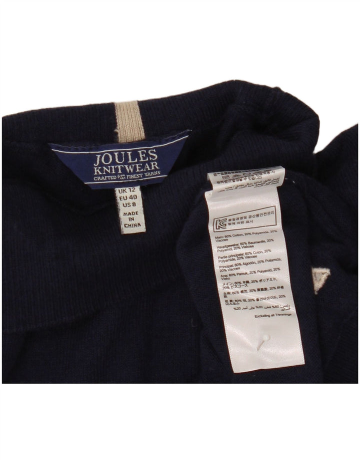Suéter feminino Joules com gola tartaruga, Reino Unido 12, médio, azul marinho, algodão