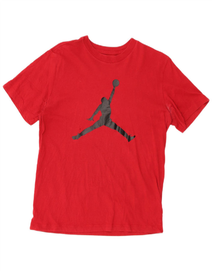 JORDAN Camiseta masculina gráfica Top médio algodão vermelho