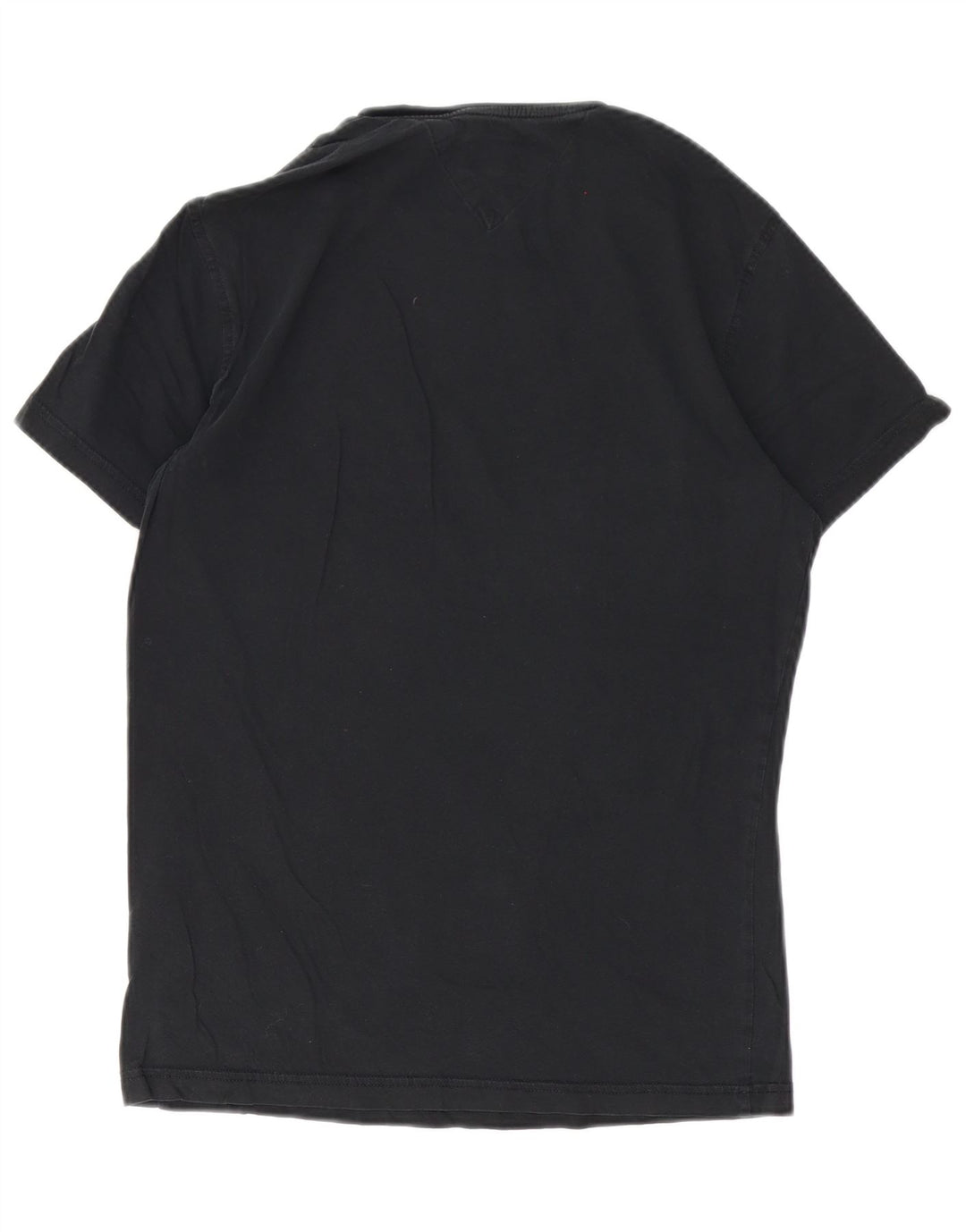 Camiseta masculina Tommy Hilfiger top pequeno algodão preto