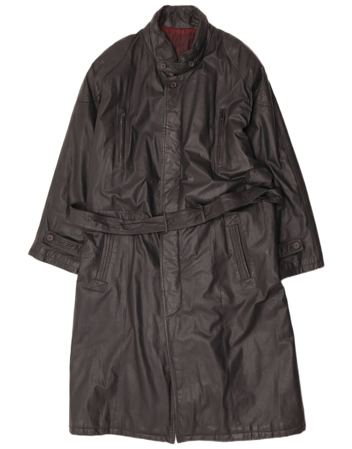 Casaco de couro masculino Montes IT 56 3XL couro preto