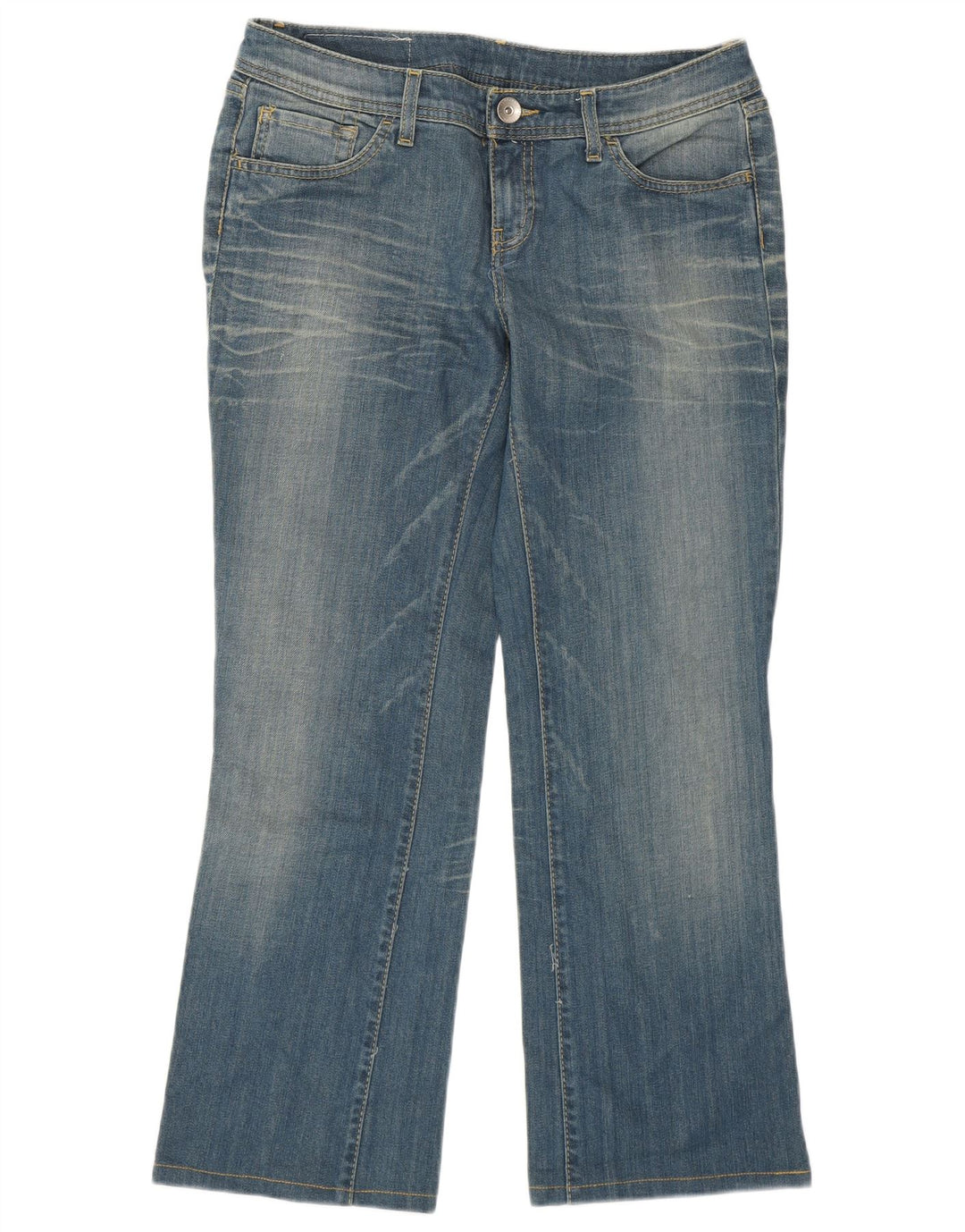 Benetton Jeans Bootcut Feminino W29 L27 Azul Algodão