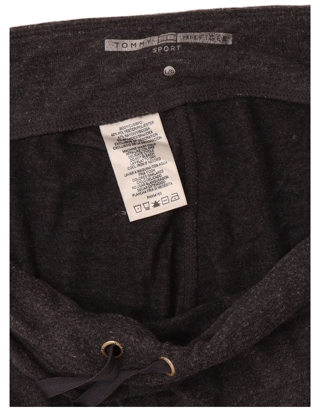 Tommy Hilfiger Calça de treino feminina Joggers UK 16 Grande Cinza