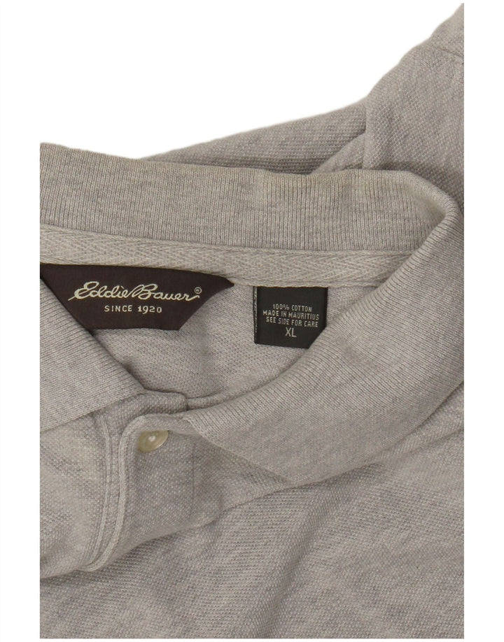 Camisa polo masculina Eddie Bauer XL algodão cinza