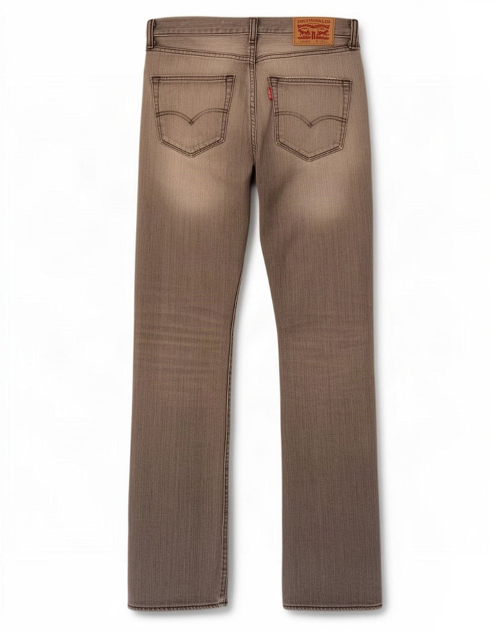 Calça jeans feminina Levi's 501 Straight W30 L32 cinza algodão