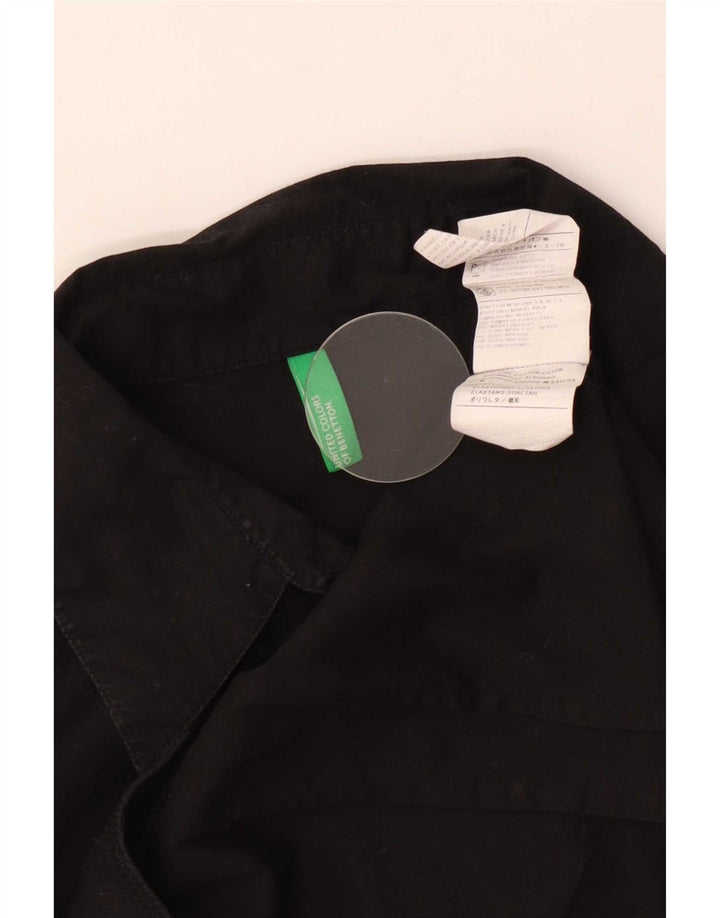 Camiseta feminina Benetton UK 14 grande algodão preto
