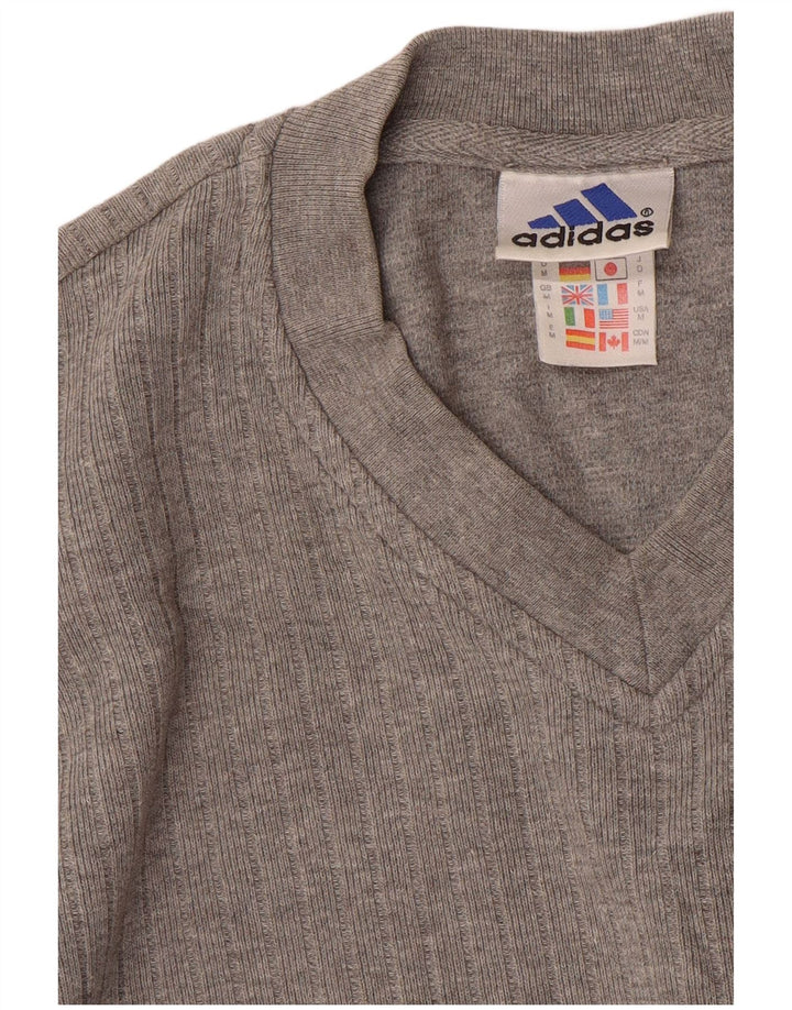 Camiseta masculina ADIDAS Top cinza médio algodão