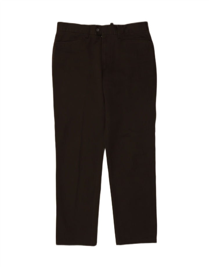 Calça masculina CALVIN KLEIN de terno reto W33 L34 algodão marrom