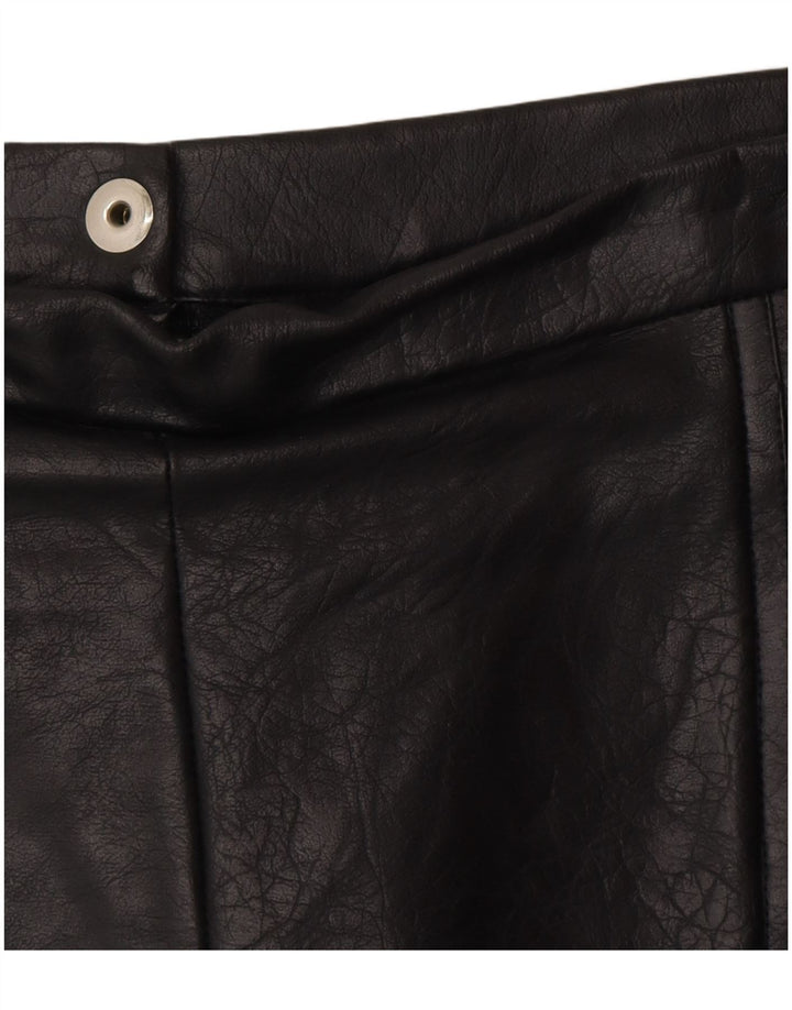 Saia feminina de couro VINTAGE W28 couro preto médio