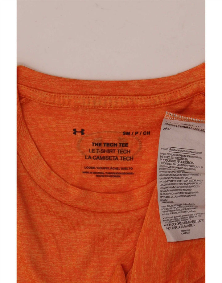 Camiseta masculina Under Armour The Tech Tee Top pequeno laranja poliéster