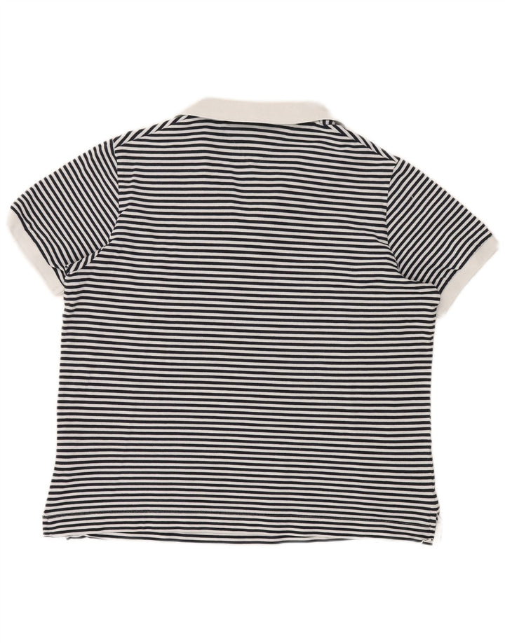 Camisa polo feminina TOMMY HILFIGER UK 20 2XL azul marinho listrado náutico