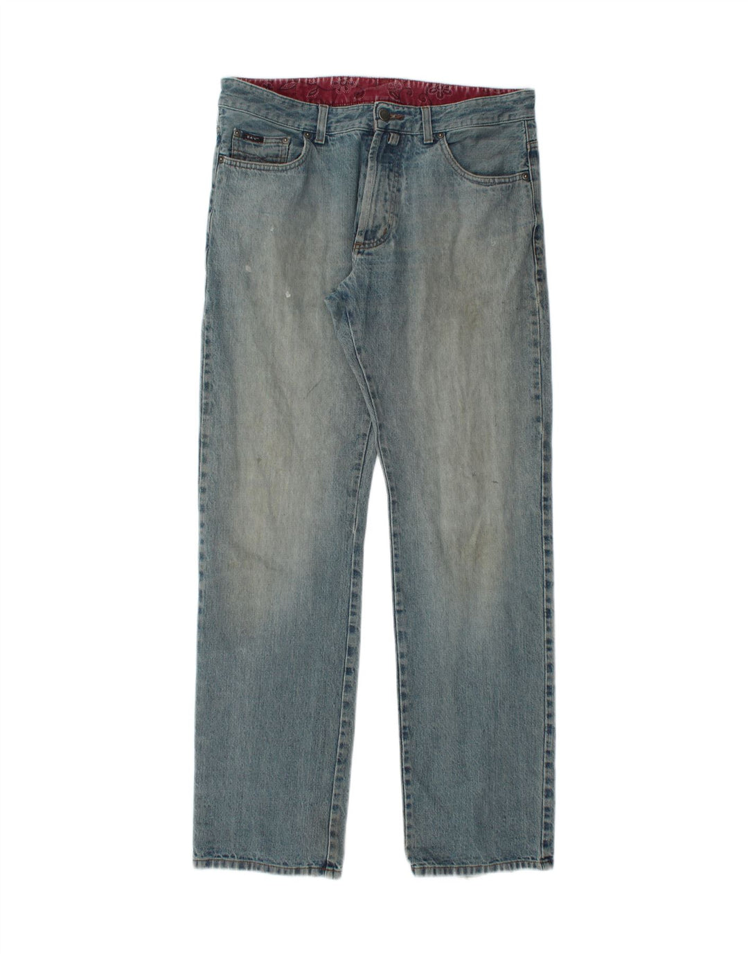 Gant Mens Straight Jeans W34 L34 Azul Algodão