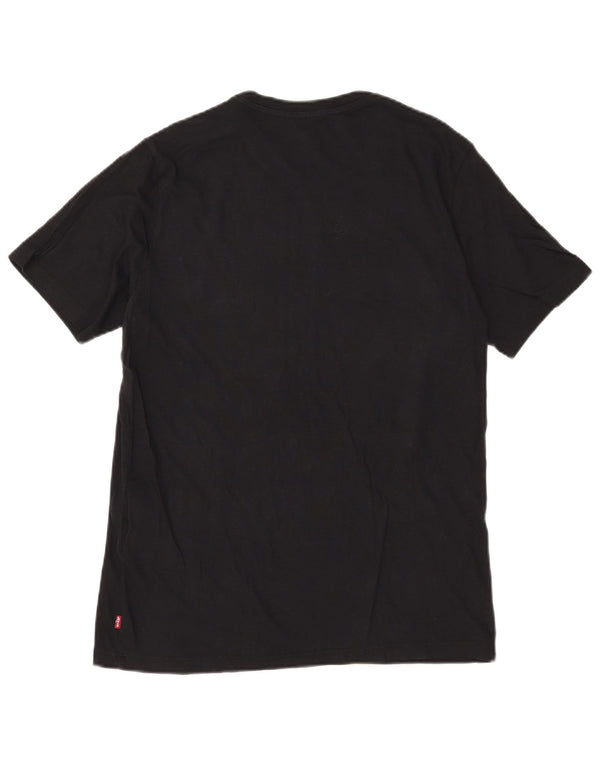 Camiseta gráfica masculina Levi's Top médio algodão preto