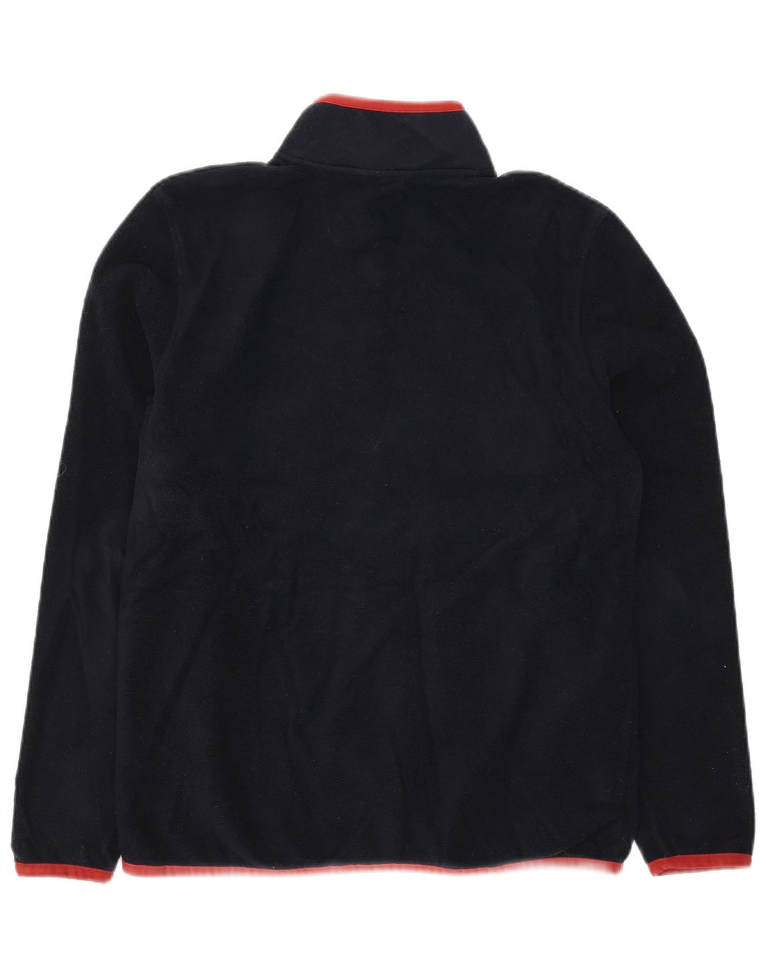 Suéter de lã masculino Marks & Spencer com zíper e gola pequena azul marinho poliéster