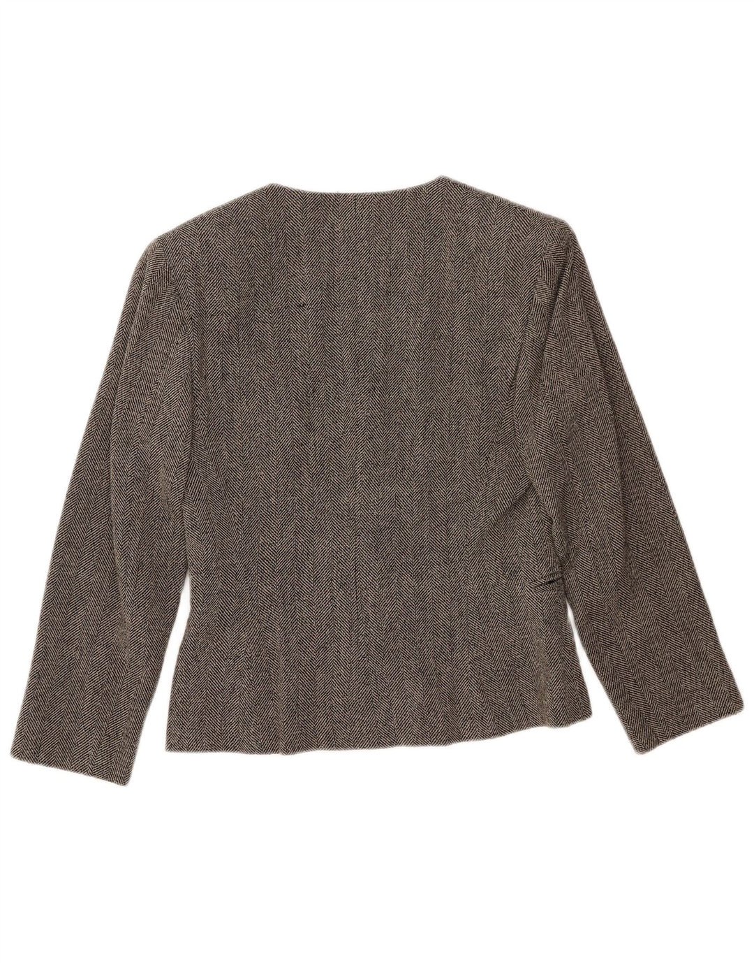 Jaqueta blazer feminina Maska com peito duplo IT 42 espinha de peixe cinza médio