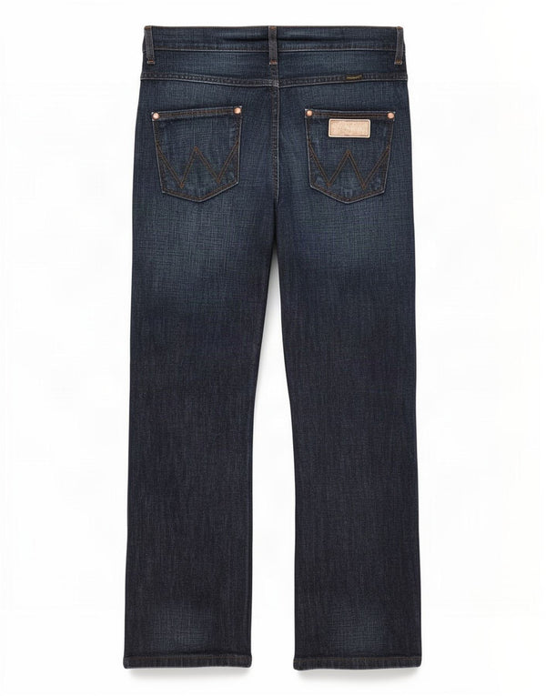 Wrangler feminino Kane Straight Jeans W30 L32 azul marinho algodão
