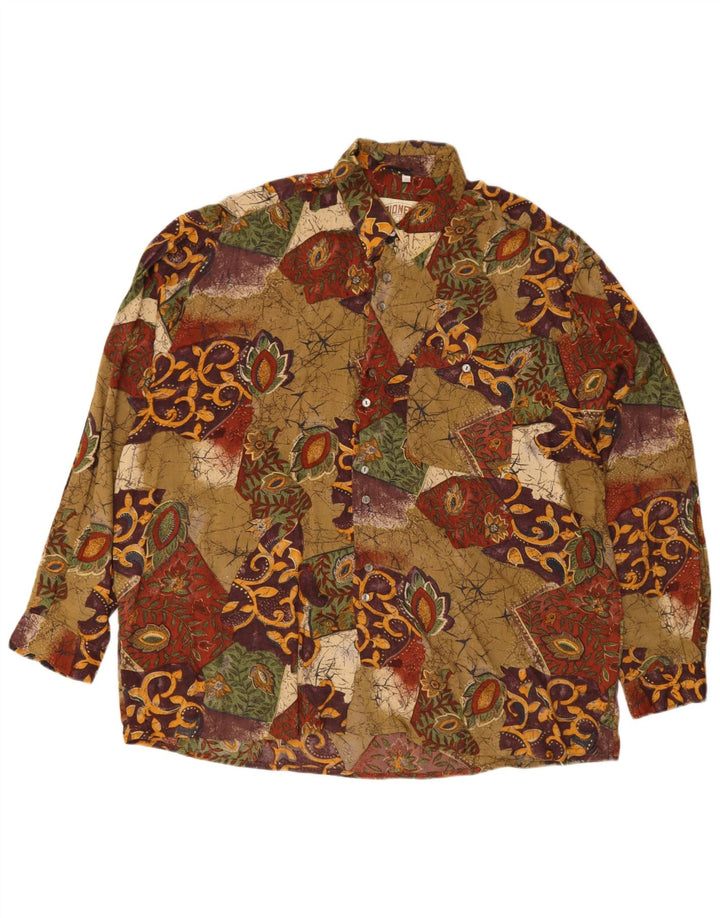 Camisa masculina Pioneer tamanho 43/44 XL patchwork multicolorido