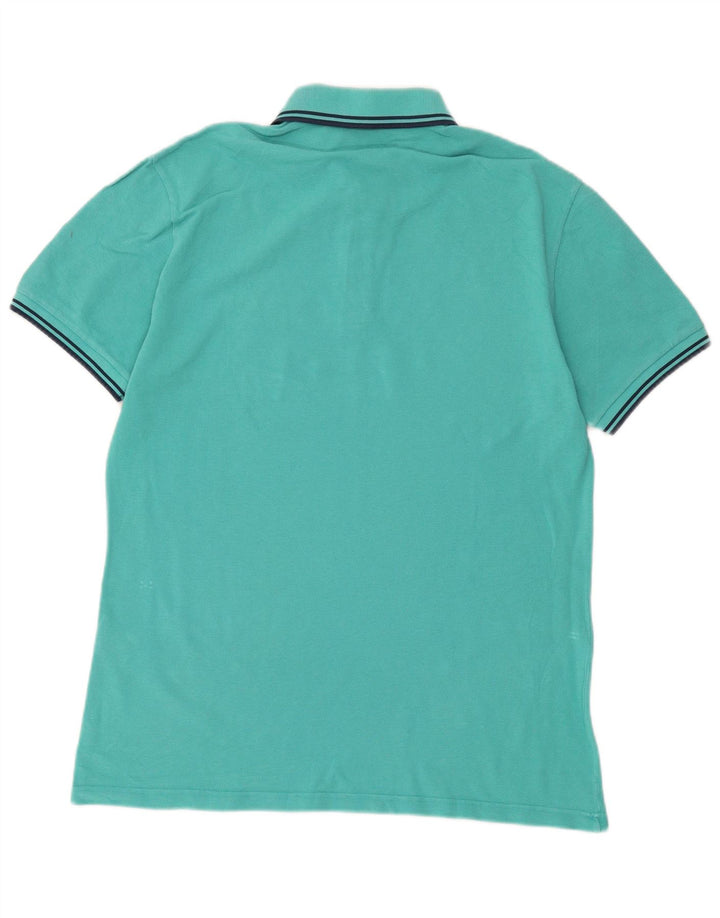 Camisa polo masculina Slim Fit Fred Perry grande algodão turquesa