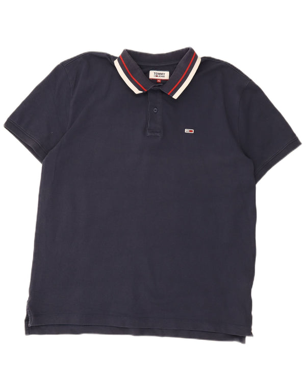 Camisa polo masculina Tommy Hilfiger XL azul marinho algodão