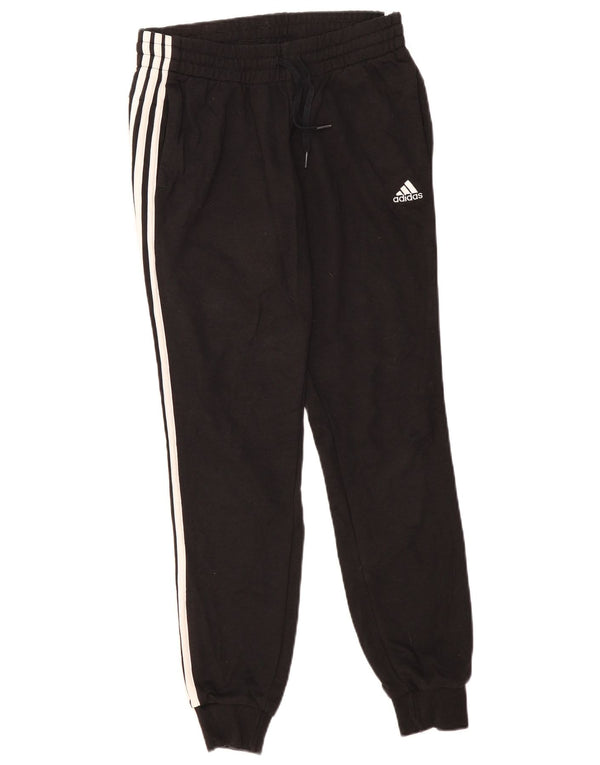 Calça de treino feminina Adidas Joggers UK 8/10 pequeno algodão preto